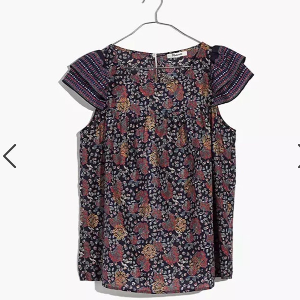 Madewell Story Top in Fan Floral Mix
